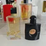 A side-by-side comparison of the traditional YSL Mon Paris designer perfume bottle and a factory-direct Eau de Parfum alternative by IMIXX Perfumes.