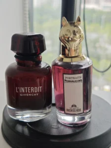 Evaluating perfume packaging: A visual breakdown comparing a $300 designer fragrance versus a lab-engineered, direct-to-consumer perfume dupe.