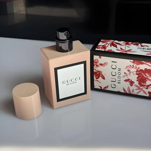 Side-by-side comparison of an expensive designer white floral perfume and a high-fidelity, affordable factory-direct fragrance alternative.