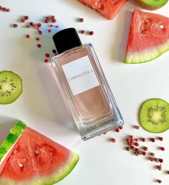 Side-by-side comparison of the traditional designer Anthology L'Imperatrice EDT perfume bottle and the long-lasting Extrait alternative by Imixx Perfumes.
