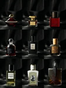 Side-by-side comparison of a traditional high-end luxury perfume bottle and a modern factory-direct Extrait de Parfum alternative.