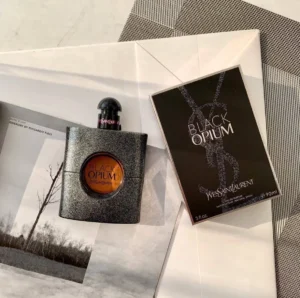 Designer Black Opium perfume and inspired coffee vanilla perfume side-by-side comparison
