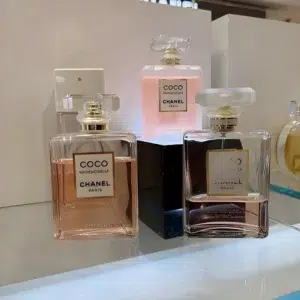 Premium fragrance comparison showing the identical scent notes between a high-end designer bottle and IMIXX Perfumes inspired by Coco Mademoiselle in the USA.