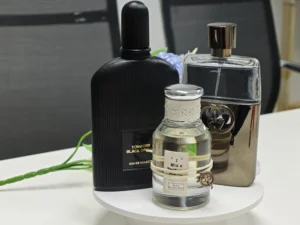 Luxury designer perfume and affordable fragrance alternative side-by-side comparison