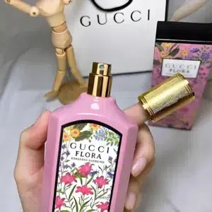 Visual breakdown showing the fragrance notes, concentration differences, and cost comparison between a luxury designer gardenia perfume and an expertly formulated inspired scent.