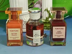 Luxury Bitter Peach fragrance compared with an affordable peach perfume alternative